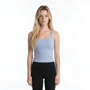 Nike Women's Dri Fit Blue/White Stripe Athletic Tank Top - Size XS